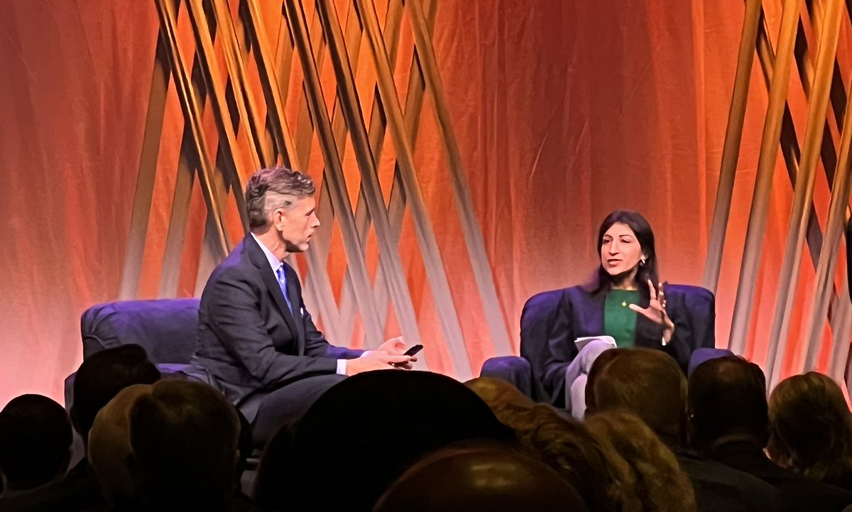 drjayphipps's tweet photo. Thanks Lina Khan, Chairman of the FTC, for joining the largest gathering of Pharmacy Gladiators business owners at #NCPA2022. Chairman Khan is a Pharmacy Gladiator &amp; has entered the Coliseum agains the PBMs &amp; their  monopolistic practices. #pharmacygladiators #NCPA2022 #pbmreform https://t.co/D1Cu6aOsBQ