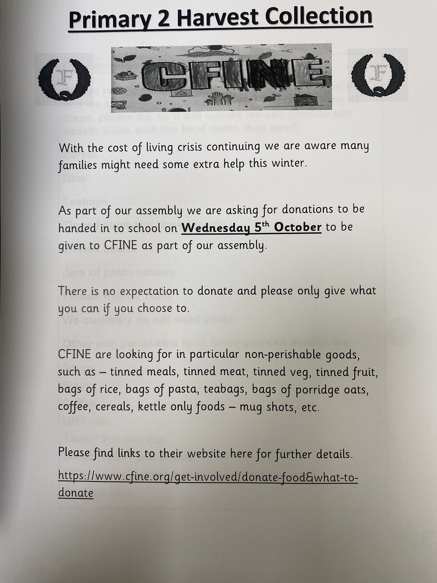 NLindsay_Mrs's tweet photo. The week is finally here!!! Collection day is officially Wednesday but we will take donations all week! Can’t wait to see how much we can collect for CFIne on Friday! @FernieleaSchool @CFINEAberdeen https://t.co/S6jkCAVUmE