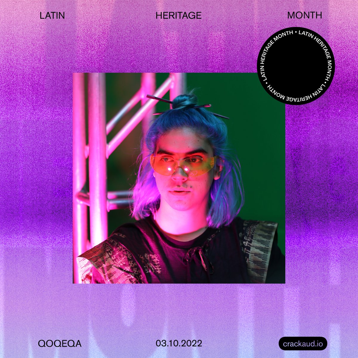 CrackMagazine's tweet photo. Now playing on https://t.co/emjgy3X2bc: Something new from @qoqeqa, shared as part of our Latin Heritage Month mix series 🔊

https://t.co/A1Amp4YzRO https://t.co/zjdZcSTmQb