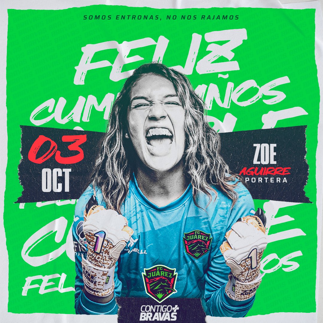 ¡Happy Birthday to you, Zoe!🎉
El club y la afición te manda sus mejores deseos.🥳🎂
#ContigoMásBravas
