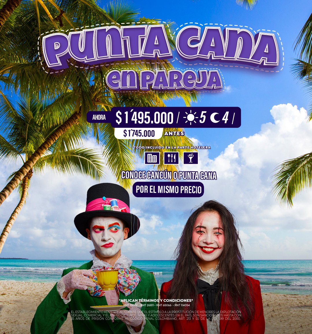 TravelCenterCol's tweet photo. En este mes de octubre disfruta tus vacaciones en Cancún o Punta Cana. 𝐑𝐞𝐜𝐢𝐛𝐞 𝐮𝐧𝐚 𝐚𝐬𝐞𝐬𝐨𝐫𝐢𝐚 𝐭𝐨𝐭𝐚𝐥𝐦𝐞𝐧𝐭𝐞 𝐠𝐫𝐚𝐭𝐢𝐬 𝐲 𝐝𝐞𝐬𝐩𝐞𝐣𝐚 𝐭𝐨𝐝𝐚𝐬 𝐥𝐚𝐬 𝐝𝐮𝐝𝐚𝐬. 𝐀𝐩𝐥𝐢𝐜𝐚 𝐭𝐞𝐫𝐦𝐢𝐧𝐨𝐬 𝐲 𝐜𝐨𝐧𝐝𝐢𝐜𝐢𝐨𝐧𝐞𝐬. 🏖️🌊. https://t.co/e3rJykAMln