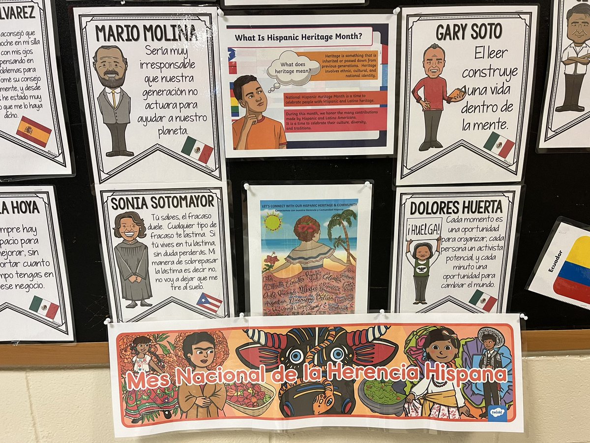 EliWGib's tweet photo. Seguimos celebrando el mes de la herencia hispana en THS!  @TenaflySchools https://t.co/2useKQpVdN