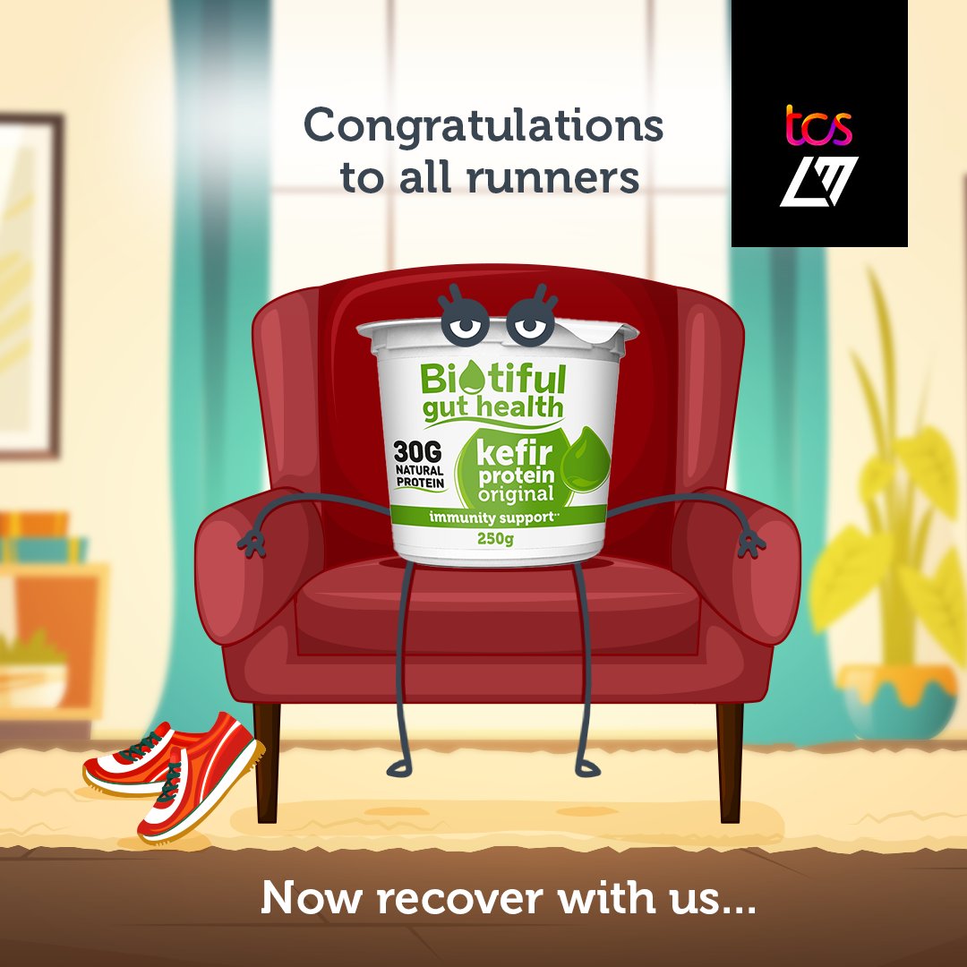 Congratulations to everyone who ran yesterday's #LondonMarathon 👏 

Now it's time to set those trainers aside, rest, and recover with us 💚

#BiotifulKefir #BeGutHappy