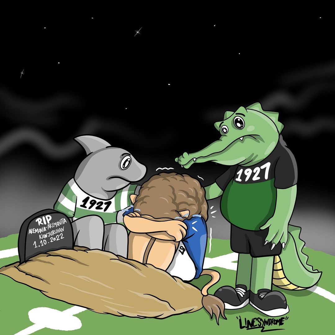 Turut berduka cita Aremania 🐡🦁🐊
