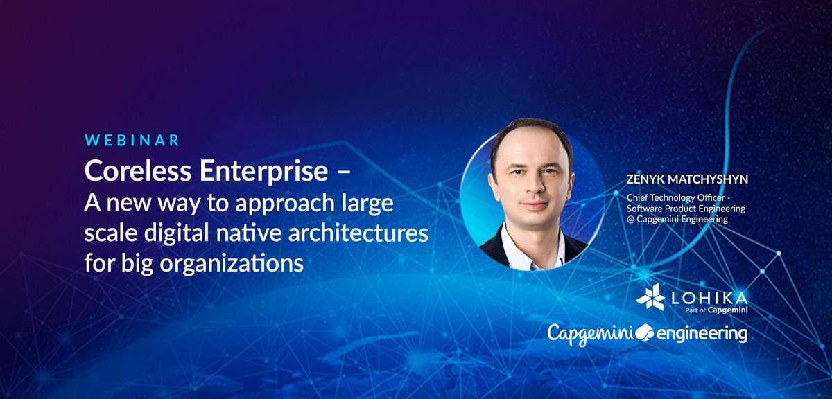 Webinar: Capgemini Engineering's Zenyk Matchyshyn will present an efficient approach to designing future-proof architectures. This event is for technology leaders tasked with modernizing legacy systems to meet present-day demands and requirements. app.marketbeam.io/u/7O1kgv