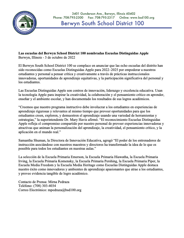 Berwyn South District 100 tweet media