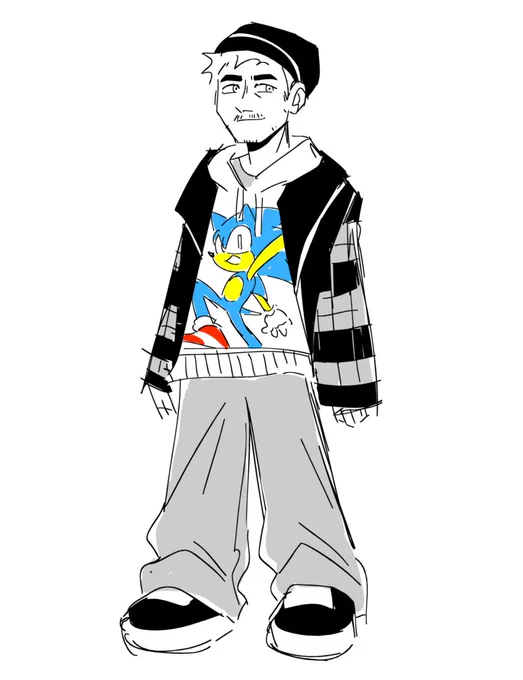 yesterday i woke up and went "yeah alright i'll draw famous sonic 06 defender jesse pinkman" 