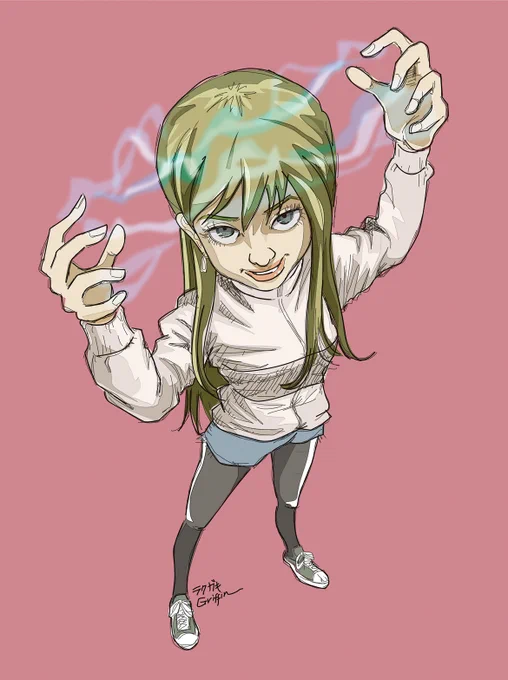 タグ企画 #自創作女子イラストフェス01 に参加します!短時間で描いたラフやラクガキ4枚です。 