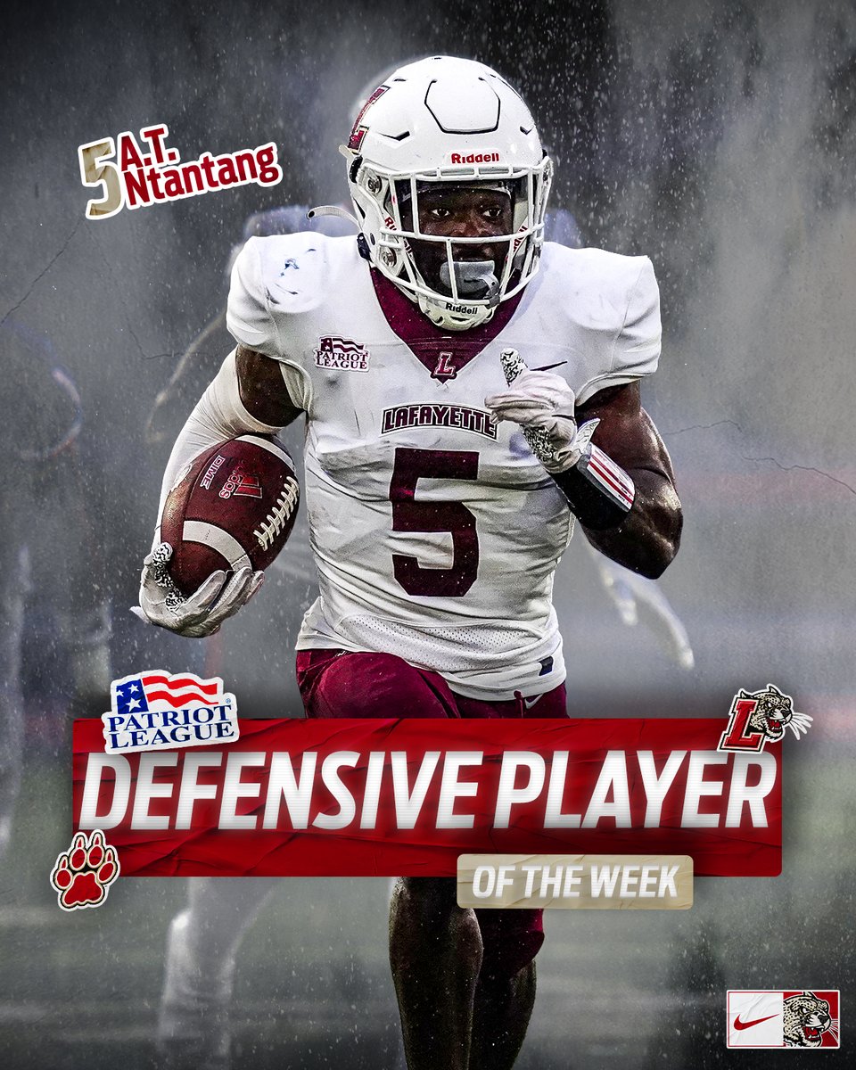 Two interceptions, including a pick-six, gives @ATNtantang Patriot League Defensive Player of the Week honors! 📰 gopards.co/3Eb4RZQ #ClimbTheHill