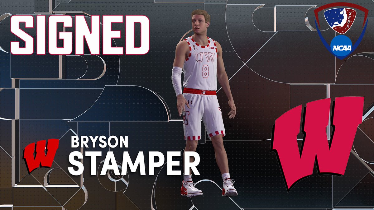 <a href="/SGBA2K/">SGBA</a> <a href="/SGBAInsider/">SGBA Insider</a>  <a href="/MRussoSGBA/">Mickey Russo</a> ITS OFFICIAL! We are proud to announce our first signing of the day… <a href="/BrysonStamper35/">Bryson Stamper</a>! Welcome to the Wisconsin Badgers! ⚪️🔴 #BadgerUp 🦡 #MakeEmBelieve #BrysonTheBadger