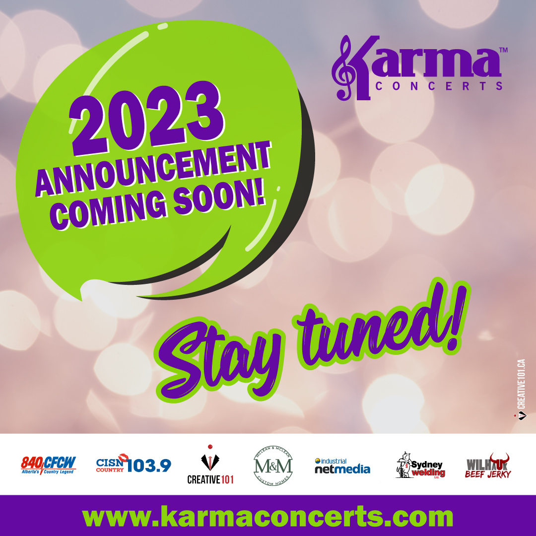 Thanks to all our amazing sponsors and patrons, we had a great year! 💚💜 Watch for our exciting announcement of events coming in 2023! 👍🥳🤩 

#KarmaConcerts #KarmaLeduc #bethekarma #thatskarmababy #karma2022 #Leduc #karmakids #localkidsbenefit #I_saw_that #forthekids
