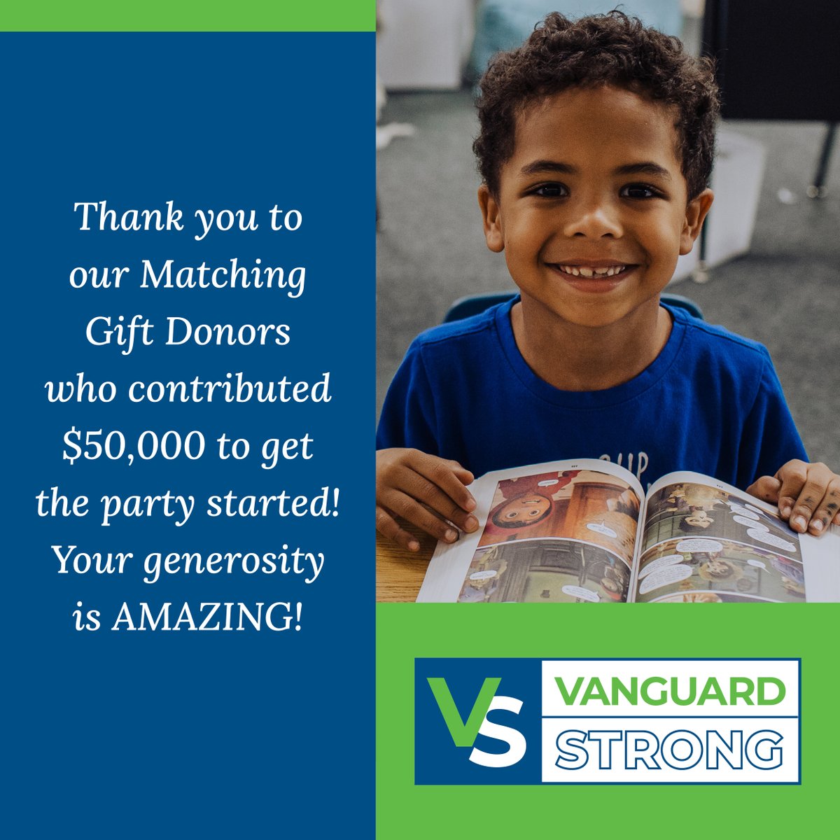 DallasVanguard's tweet photo. YOU DID IT! Together our families, staff, &amp; friends helped us reach our $100k goal &amp; 75% of our stretch goal – INCREDIBLE! With your generosity, we can offer more scholarships &amp; ensure we retain our dedicated staff. We're grateful &amp; we are #VanguardStrong!
#autismawareness #501c3 https://t.co/CUSBwINChI