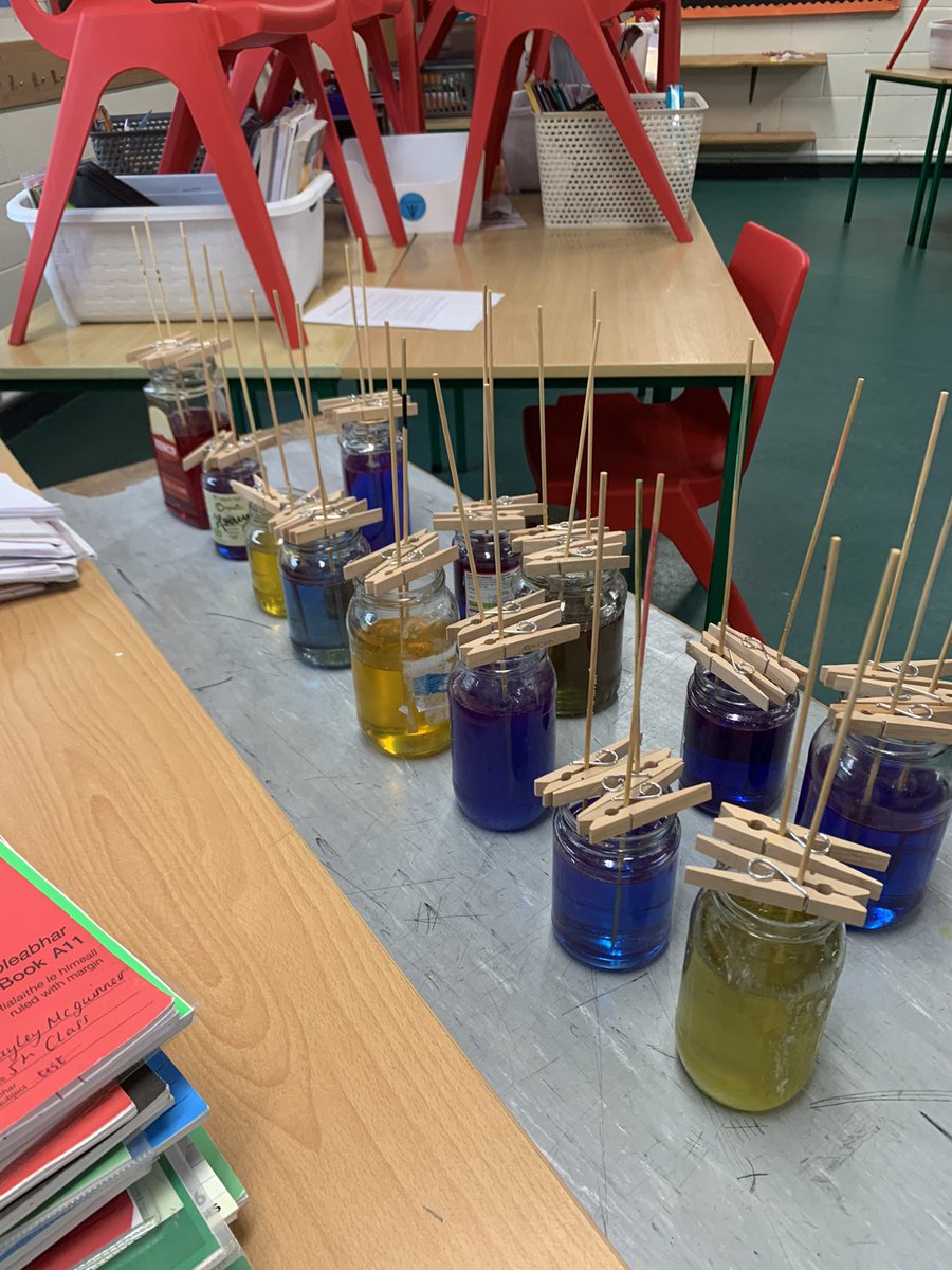 MrRyan1stclass's tweet photo. We are making our own rock candy this week! Today we had to dissolve copious amounts of sugar in water over a hot plate and set up our jars. Hopefully we will see crystals developing over the next few days as the solution cools 👀🤞 **watch this space** @followstannes https://t.co/jVwKedCJxL