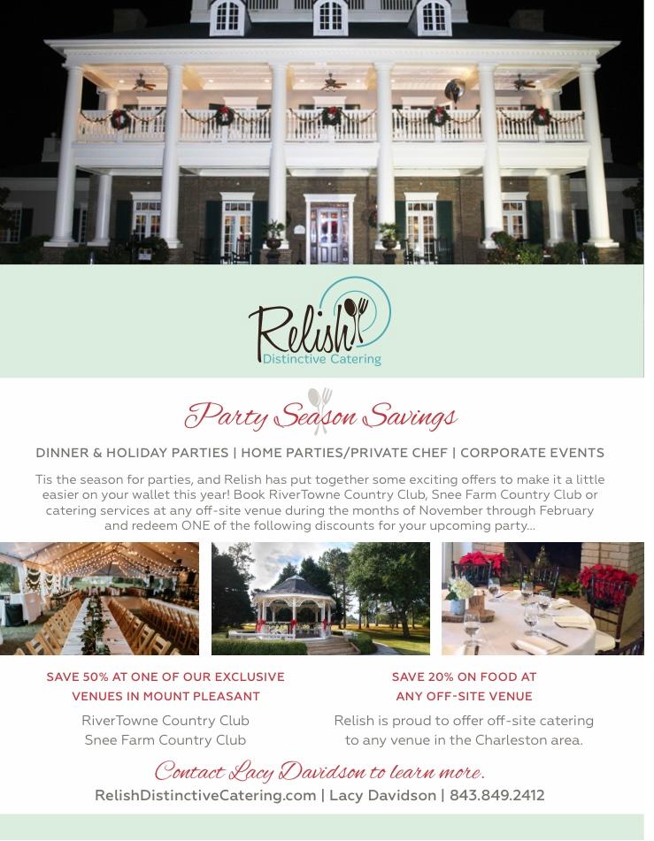 RelishChas's tweet image. Holidays are right around the corner!!! 🥳 We would love to be a part of your celebration! Let Relish make your holiday season one to remember with our delicious catering options! 
But wait, there's myrrh 🍾 Check out all our discounts waiting for you!