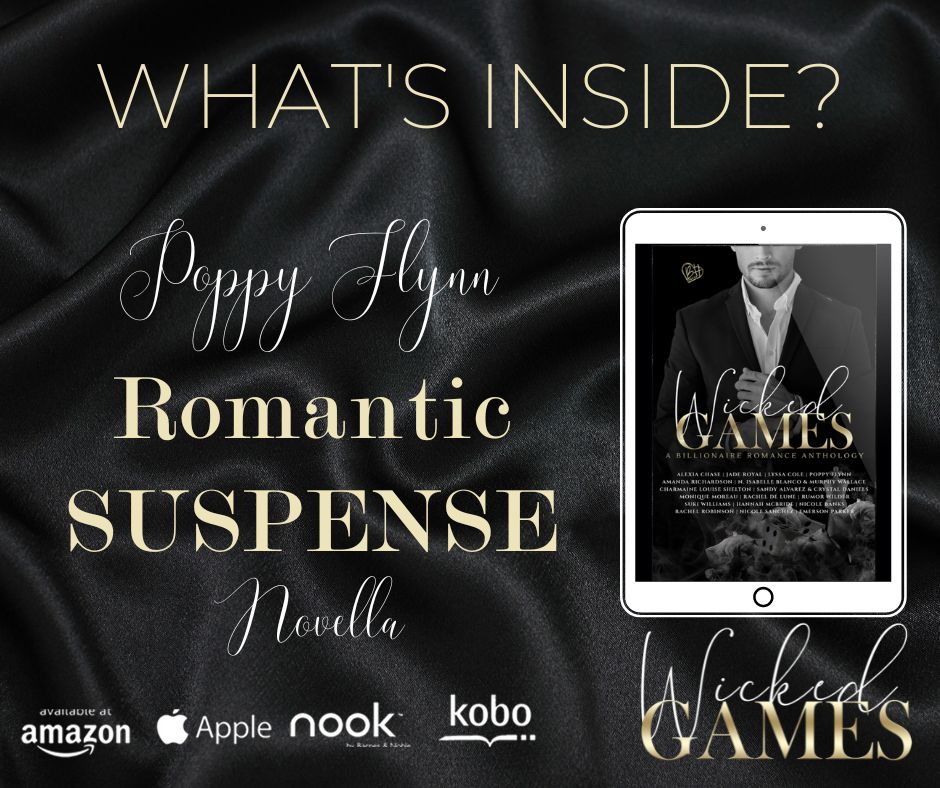 KimberlyAnnAuth's tweet photo. Poppy Flynn is bringing us a ROMANTIC SUSPENSE novella. 
What will they uncover? Find out in Wicked Games.
https://t.co/CbqcTyD26J

#WickedGamesBillionaires #romanticsuspense #suspensefullust #poppyflynn
#nook #ibooks #kindle #amazon #preorder #billionaireromance https://t.co/XNpOO27jq3