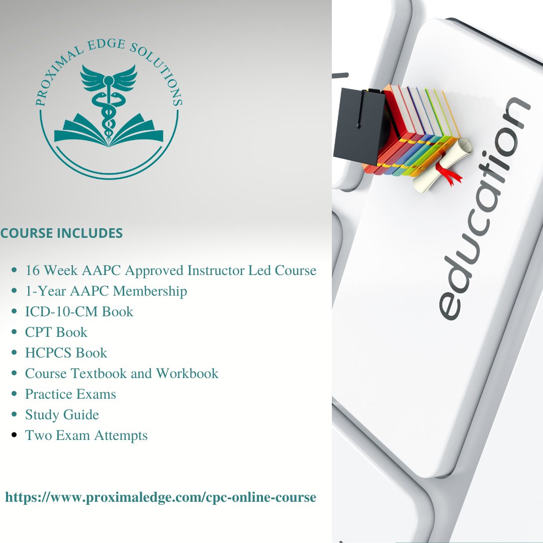 ProximalEdge's tweet photo. Interested in a career as a medical coder or getting certified? This training is for you. We offer a 16-week course from the comfort of your home or office. Classes begin November 7th 
https://t.co/yb5FfA1kJC
#CPC #AAPC #Training #Course https://t.co/IIcx4o12XA