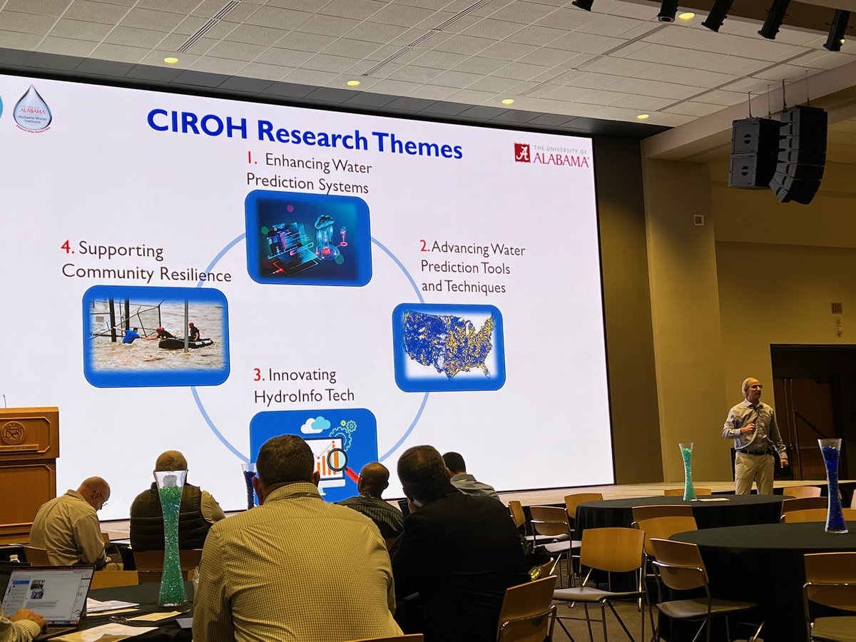 🧵 #CIROHmeeting in Albama 
Dr <a href="/SteveBurianH2O/">Steve Burian</a> is talking about upcoming research themes in CIROH
