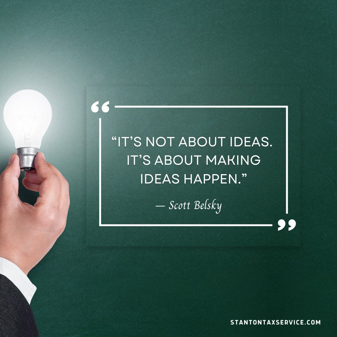 stantontax1's tweet photo. The approach should be about doing it, testing it, and seeing how it works. So, get started now! 🙌

#motivation #mondaythoughts #motivationalquotes #businessquotes #opportunities #success #lifequotes #TaxTwitter #taxconsultant #entrepreneurs #smallbusiness https://t.co/waleQTGDQk