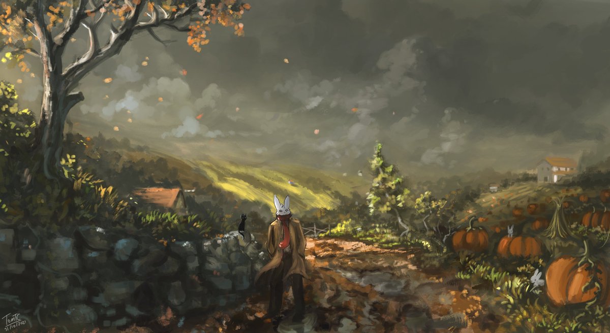 TomTCart's tweet photo. Throwback to #fall themed paintings i did last year :) 
i still enjoy looking at them. https://t.co/fOoKx7FDMM