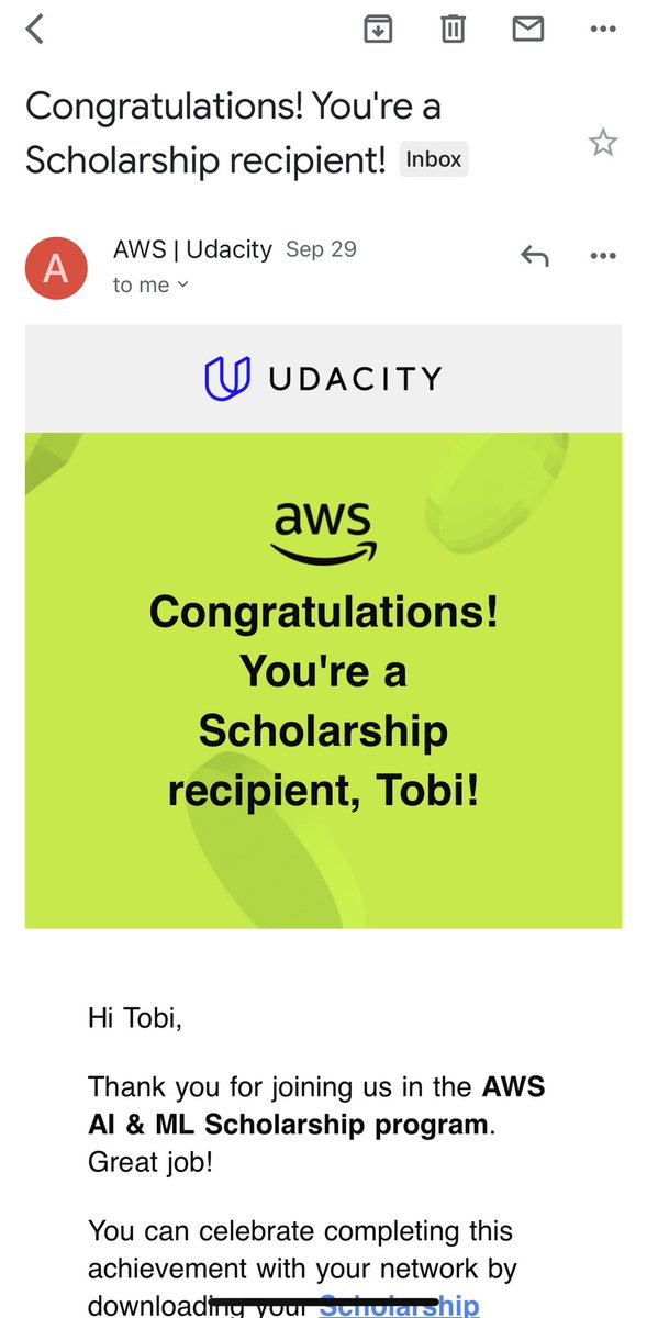 tbeetech's tweet photo. Thanks to AWS for sponsoring my enrollment at Udacity AI&amp;ML engineer program, with access to industry experts, events and loads of great career growth content. 
#AWS #AWSAIMLScholarship #Udacity #MachineLearning #machinelearning #artificialintelligence #ai #datascience #python https://t.co/NWgXKBTZnw
