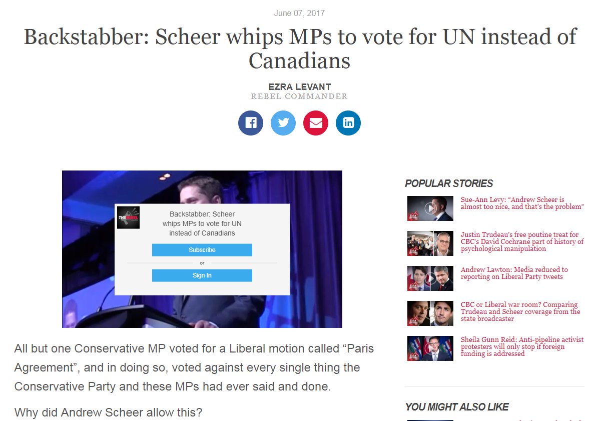 Harper had signed Canada up for the UN Agenda in 2015 which Bernier saw as going against Canadian interests.

When Andrew Scheer won, he immediately held hands with the Liberals and whipped votes for the UN Agenda, the government side of the WEF agenda.