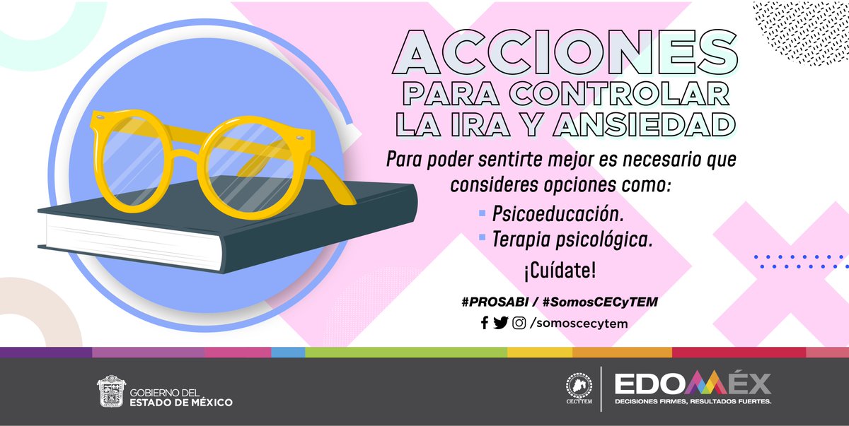 somoscecytem's tweet photo. Atenderte es una opción que deberías de considerar si te sientes mal o tienes problemas de ira y ansiedad, ¡no te dejes vencer!. #PROSABI #SomosCECyTEM https://t.co/udgZ5yVNxu