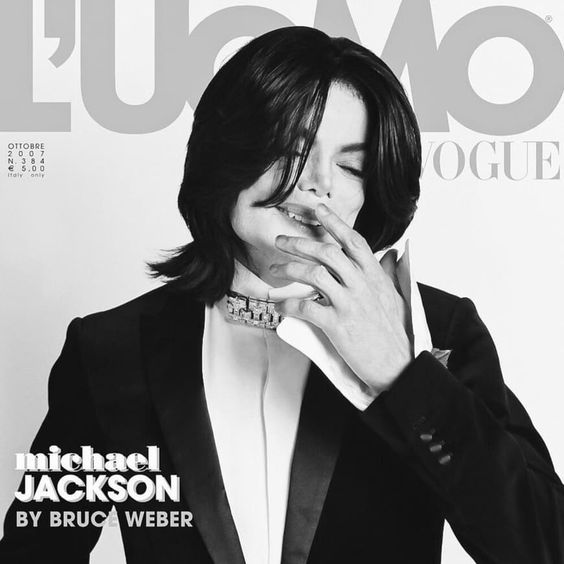 In October 2007, Michael Jackson appeared on the cover of the Italian publication of Men’s Vogue. According to the stylist for the shoot, Rushka Bergman, “Michael was an innovator so he wanted something new. He challenged me to bring something fresh that no one had done before.”