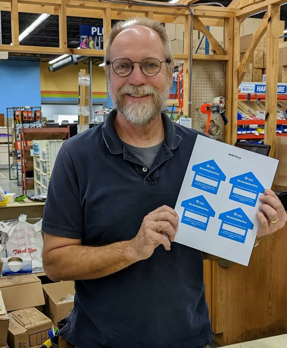 Wichita Habitat Restore is accepting donations at our cash register this week in honor of World Habitat Day. You can donate this week. 

Will you join us in helping to create a world (and a city!) where everyone has a decent place to live?