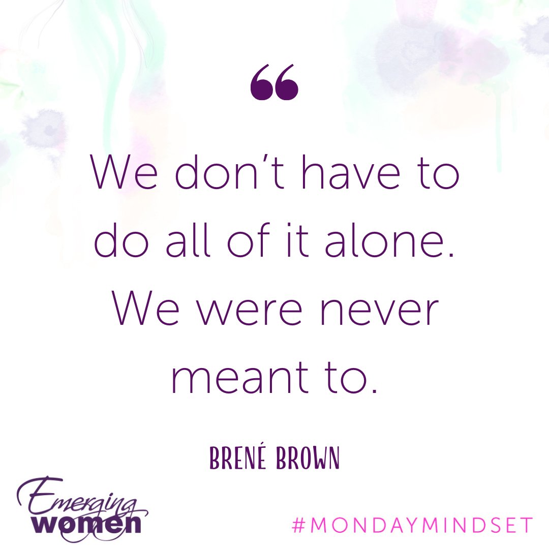 Have you ever tried going it alone in a project and failing versus adding people to help you and getting it done efficiently and fast? We are here to collaborate, encourage, and grow together. Don’t hesitate to delegate!

#emergingwomen #mondaymondset #leadershipequity