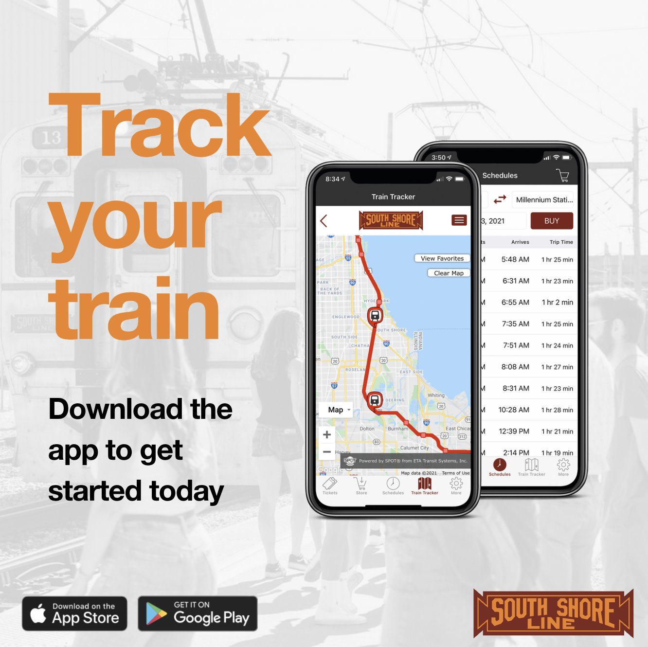 South Shore Line on Twitter "Did you know you can track your train and buy tickets on our app