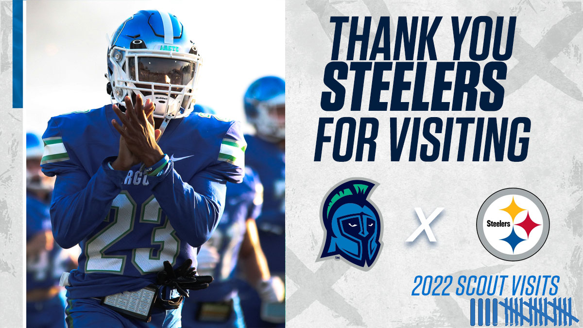 The 6-time Super Bowl Champs have made their way to Pensacola🏆 Thanks @steelers for visiting the 850 and scouting our guys! #GoArgos | #Arete