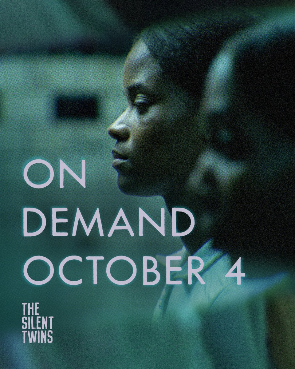 #TheSilentTwins is on demand TOMORROW. Based on the captivating true story of June and Jennifer Gibbons.
