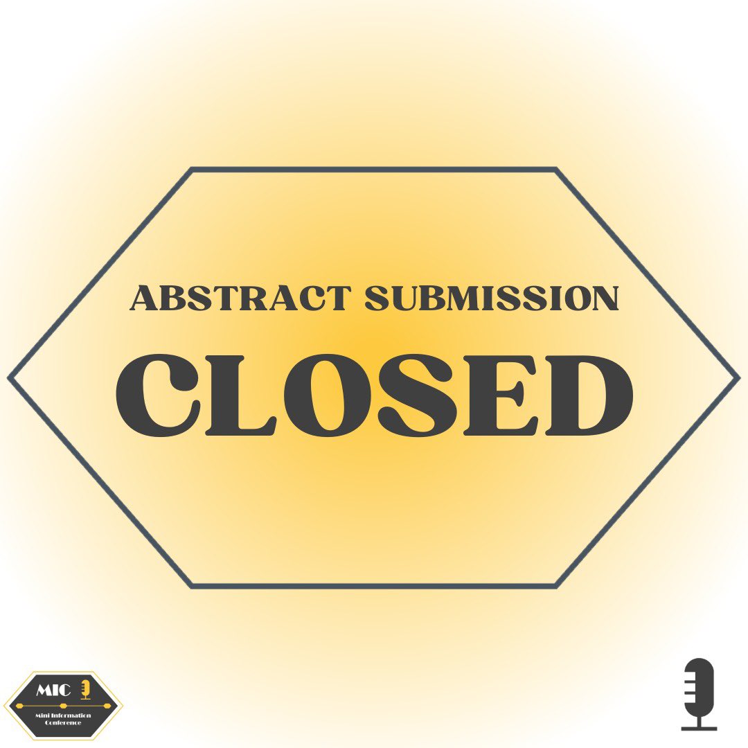 miniinfocon's tweet photo. The deadline to submit an abstract for MIC 2022 is here! Thank you to everyone who wishes to share the Mic on the 16th of November. 🎤 We will start reviewing the abstracts soon, so stay tuned! 📑 https://t.co/DVLbaZPGFF