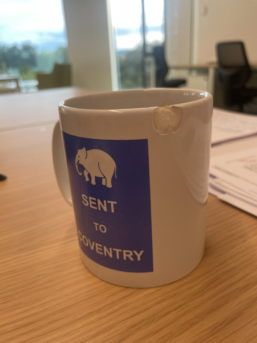 curibotta's tweet photo. My sent to #Coventry mug looks like it has been #SentToCoventry https://t.co/bfgEVuh2WN