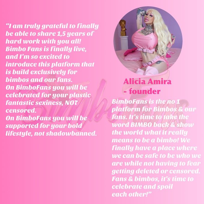2 pic. I am so so excited guys! This is the best Bimbo news ever! @thebimbofans is finally live & ready