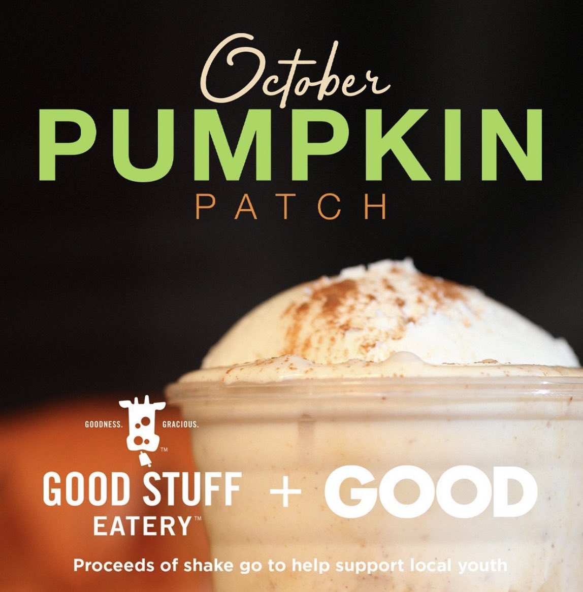 October is here! 🎃

D.C. fam, hit up <a href="/GoodStuffEater/">Good Stuff Eatery</a> at 303 Pennsylvania Ave. SE for the GOOD Shake all month.

Proceeds from each shake will go toward our efforts to fight child poverty.

Or donate directly: GOODProjects.org/donate