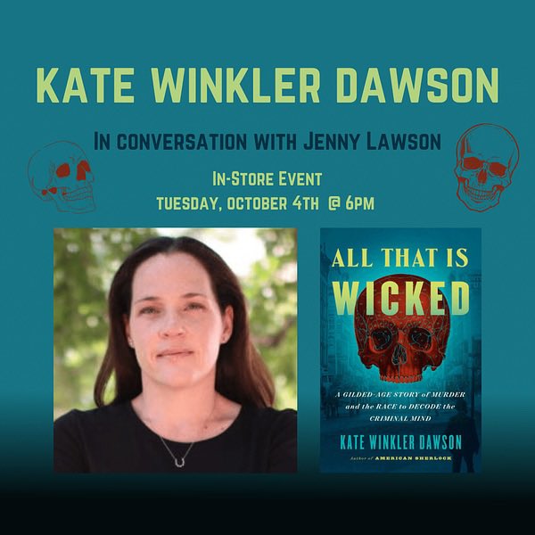 Join us at 6 PM in-store tomorrow, Oct 4, as @kwinklerdawson and @thebloggess discuss All That is Wicked!