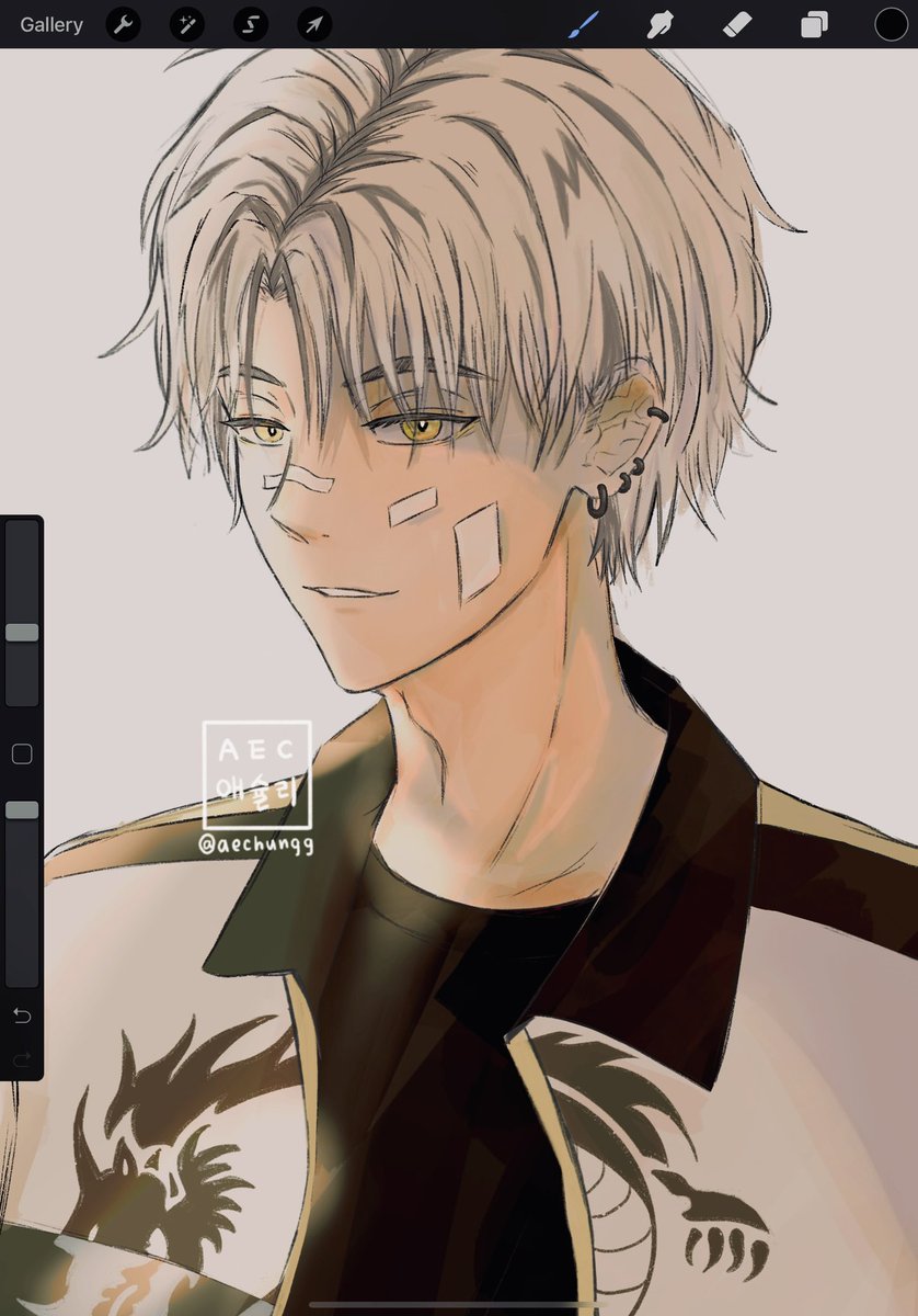 「Wip idk ill finish…I wanted to try Bokut」|Ashley • 애슐리のイラスト