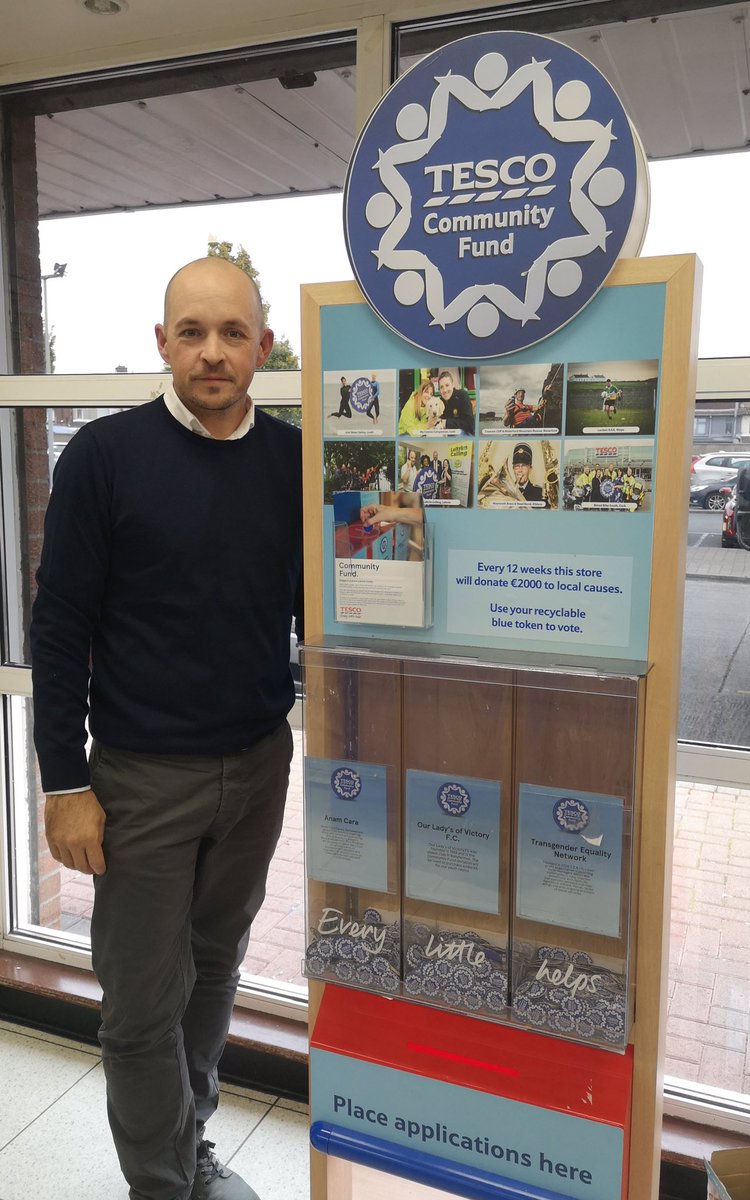 We are delighted to be selected in Ballyfermot & Crumlin as part of the Tesco Community Fund Our Fundraising & Grants Manager, Jamie, called into Ballyfermot to say thank you And thank you to @TescoIrl for the opportunity to both fundraise & raise awareness of our services