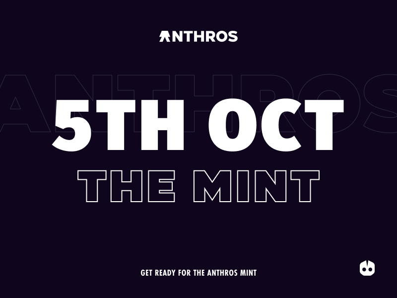 AnthrosOfficial's tweet photo. (1/5) Anthros! We have heard the feedback and want to give you enough time to prepare. Here is the critical info you need to prepare for Anthros 👇

Mint Date is now October 5th at 16:00UTC.

 If you need to bridge $ETH to $SOL, we recommend https://t.co/sIr3qQjwfs https://t.co/Jd6zrekWT4