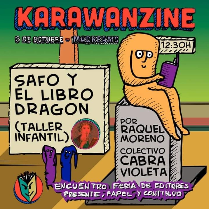 SAFO y el libro dragón.Taller infantil gratuito este sábado en Karawanzine...
Raquel Moreno nos ofrece este taller...
Mientras aprendemos sobre la vida y obra de Safo, plegaremos nuestro propio libro dragón.
@madreamsmusic Av. de Pedro Diez, 28,Oporto,de 12:30 a 21h
<a href="/poesiaymovil/">Raquel Moreno Robles</a>