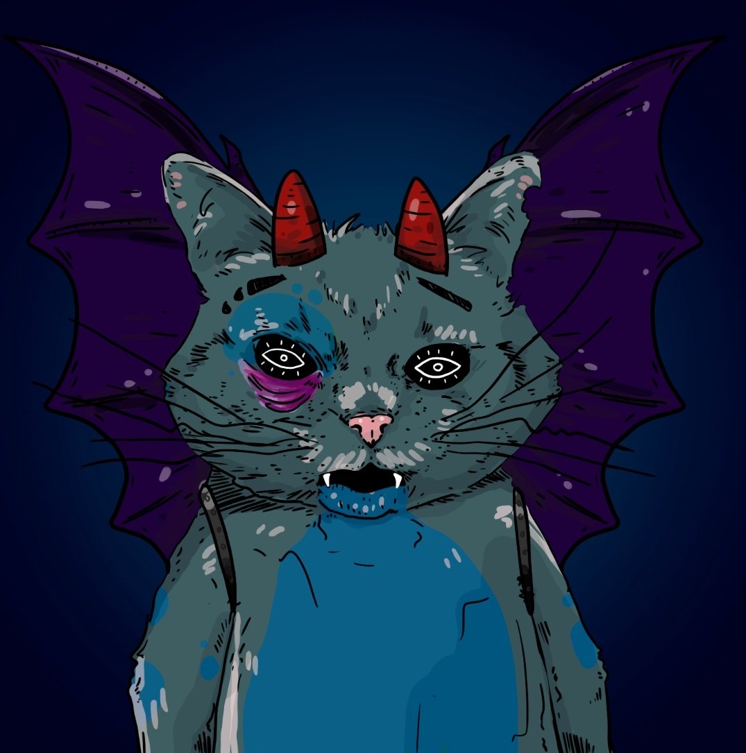 Won this piece from <a href="/SlavCatNFT/">TheSlavCatNFT</a> and I fell in love with it. Check them out.