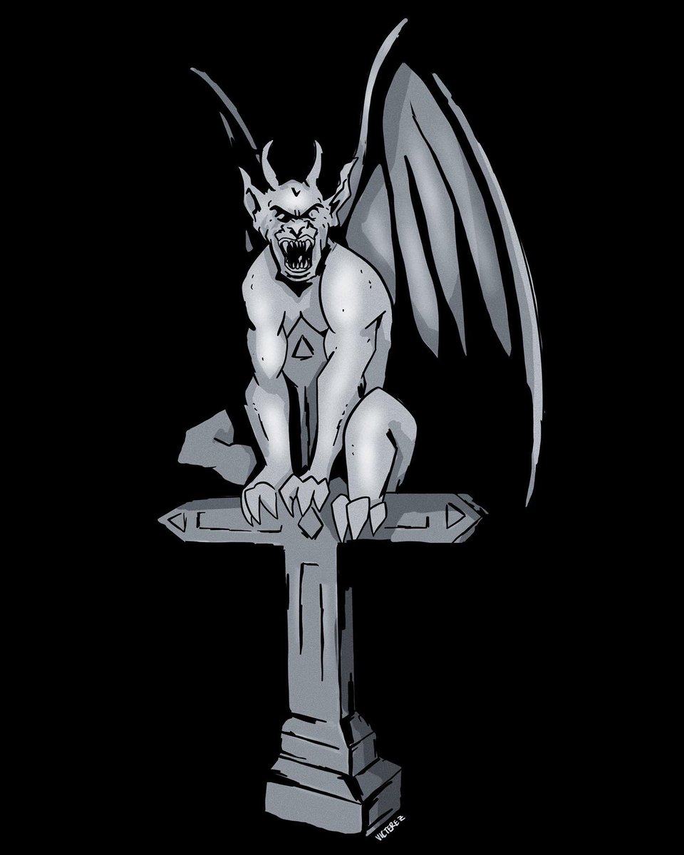 victerez's tweet photo. Day 1: GARGOYLE 
#inktober2022 https://t.co/LRgfAykm8C