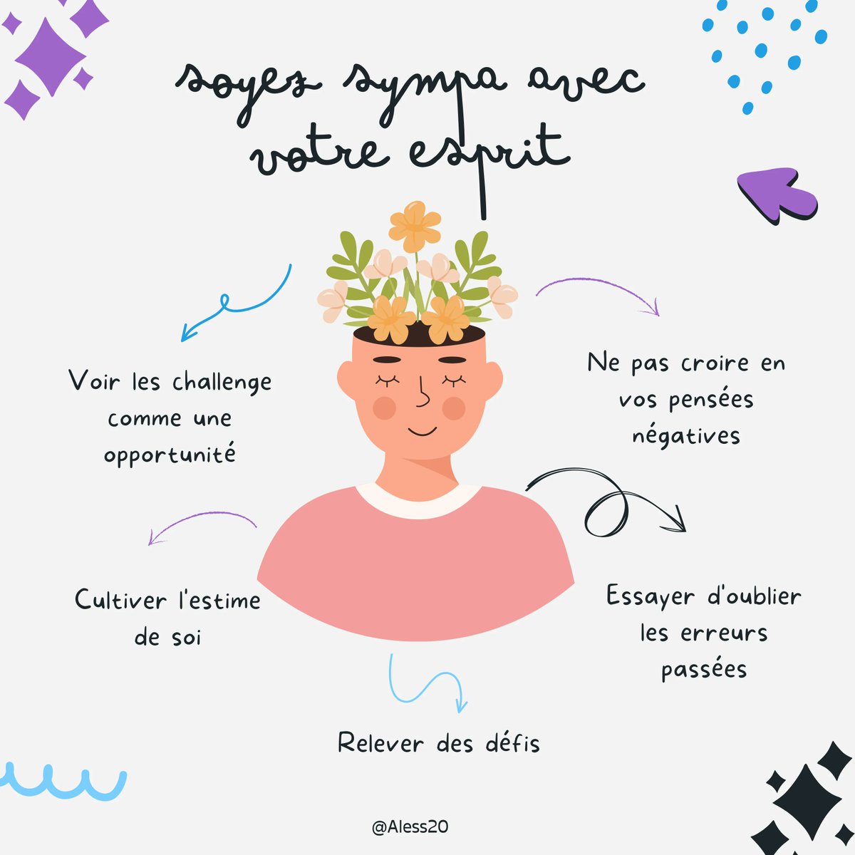 alesstwenty's tweet photo. 🧠 🫶  Assurez vous que la voix dans votre tête est douce et bienveillante envers vous-même, pour vivre une vie paisible et saine.  

#coachbienetre  #bienêtre #santémentale https://t.co/gI2353o1x7