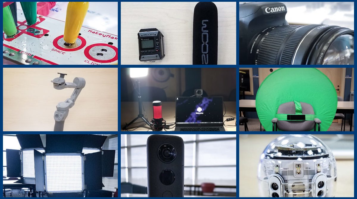 ulethlibrary's tweet photo. Attention #uLethbridge content creators and STEM enthusiasts! The #uLethbridgeLibrary has high quality media production equipment and other goodness available to book and borrow today! ๐ท๐ค๐ก๐๐ป
๐For details, go to: https://t.co/Bs2Ou2hjqo
#uLeth #uLethLibrary #ProjectSandbox https://t.co/0orkO1KAm5