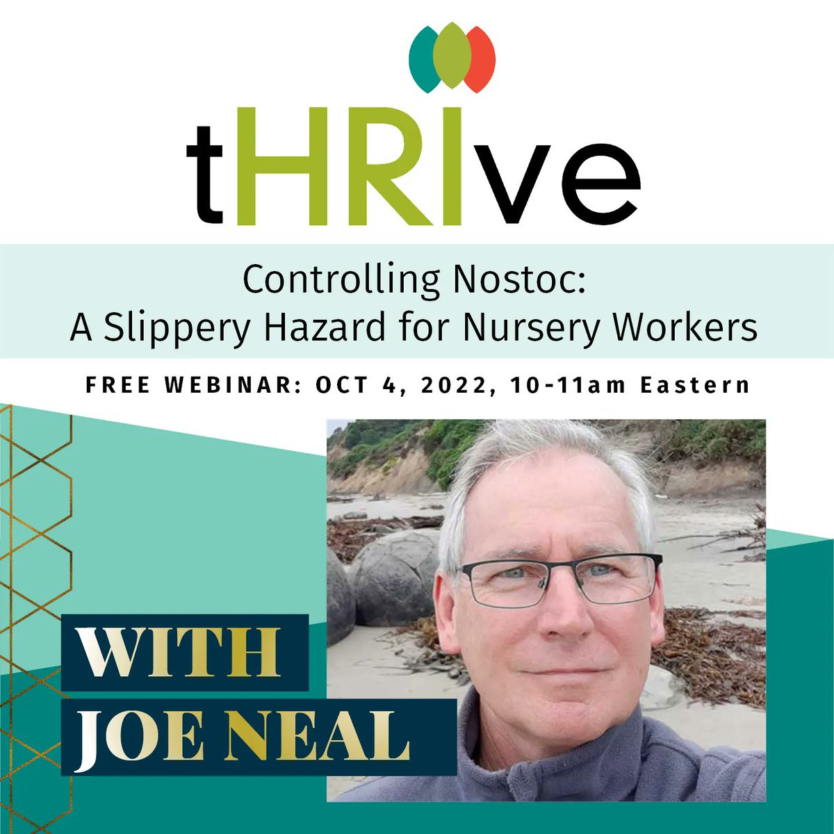 Don't miss tomorrow's 10am webinar, "Controlling Nostoc: A Slippery Hazard for Nursery Workers." What was once a perplexing and frustrating hazard can now be controlled with relative ease. Dr. Joe Neal will tell you how! buff.ly/3jp93cM