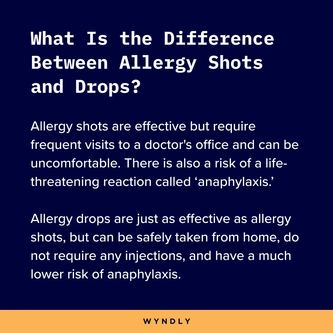 wyndlyhealth's tweet photo. Do you know the main differences between allergy shots and allergy drops? Check out our blog to find out which treatment is the best! https://t.co/6PEjgENl2o #allergies #allergyrelief #allergyshots #allergydrops #immunotherapy https://t.co/WEPN4sr8Pk