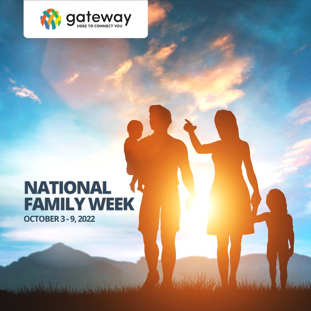 GatewayConnects's tweet photo. It’s National Family Week! This year’s theme, “Play at All Ages: A Prescription for Wellbeing,”, emphasizes the importance of PLAY to support not only children’s healthy development but also the mental health and well-being of people of all ages.
#CNFW2022 #gatewayconnects https://t.co/OhDn6D71BJ