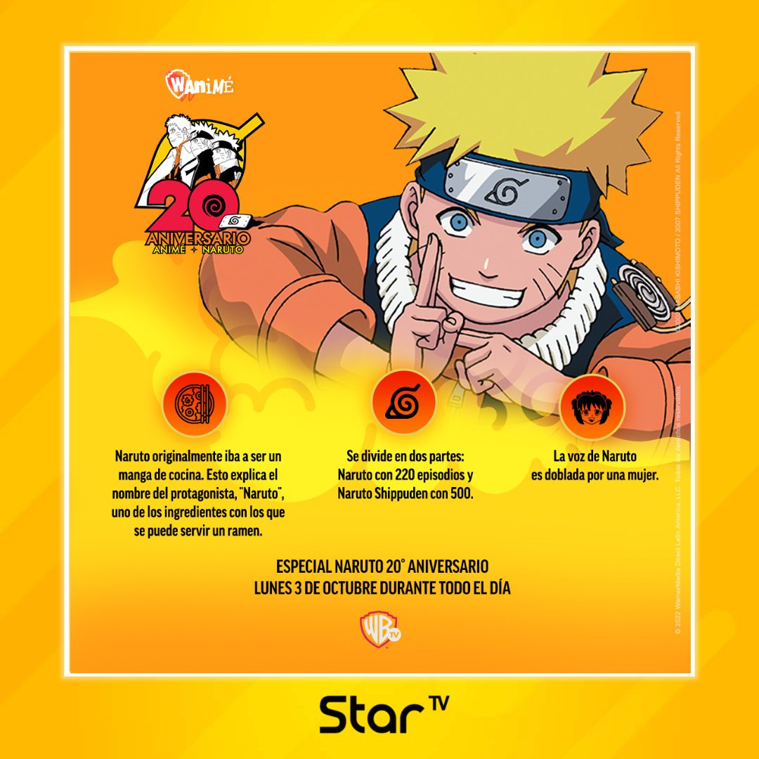 StarTVMx's tweet photo. Nunca dudamos de que iba a ser un gran ninja 💥
¡Hoy maratón de #Naruto todo el día!🙌
Disfrútalo por @WarnerChannelLA canal 205 en tu paquete #NovaMax de #StarTV .😎
👉 https://t.co/HV8If3rfQR https://t.co/BpSBKZWc0X