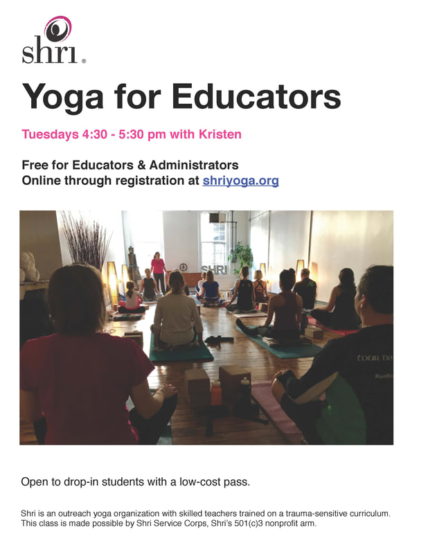 As a current SHRI Yogi Trainee, I invite all my fellow educators to join Kristen and I on Tuesdays for Yoga for Educators! #Selfcarepractice #mentalhealthawareness